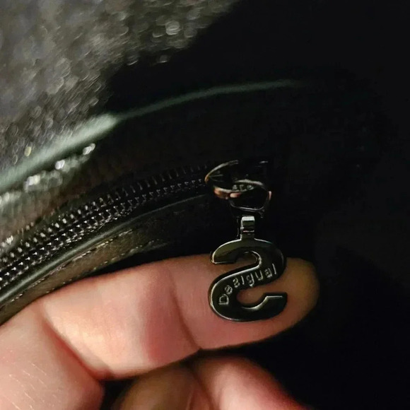 Desigual  | Patchwork Vegan Leather Crossbody/Shoulder Bag with Removable Strap - Picture 14 of 16